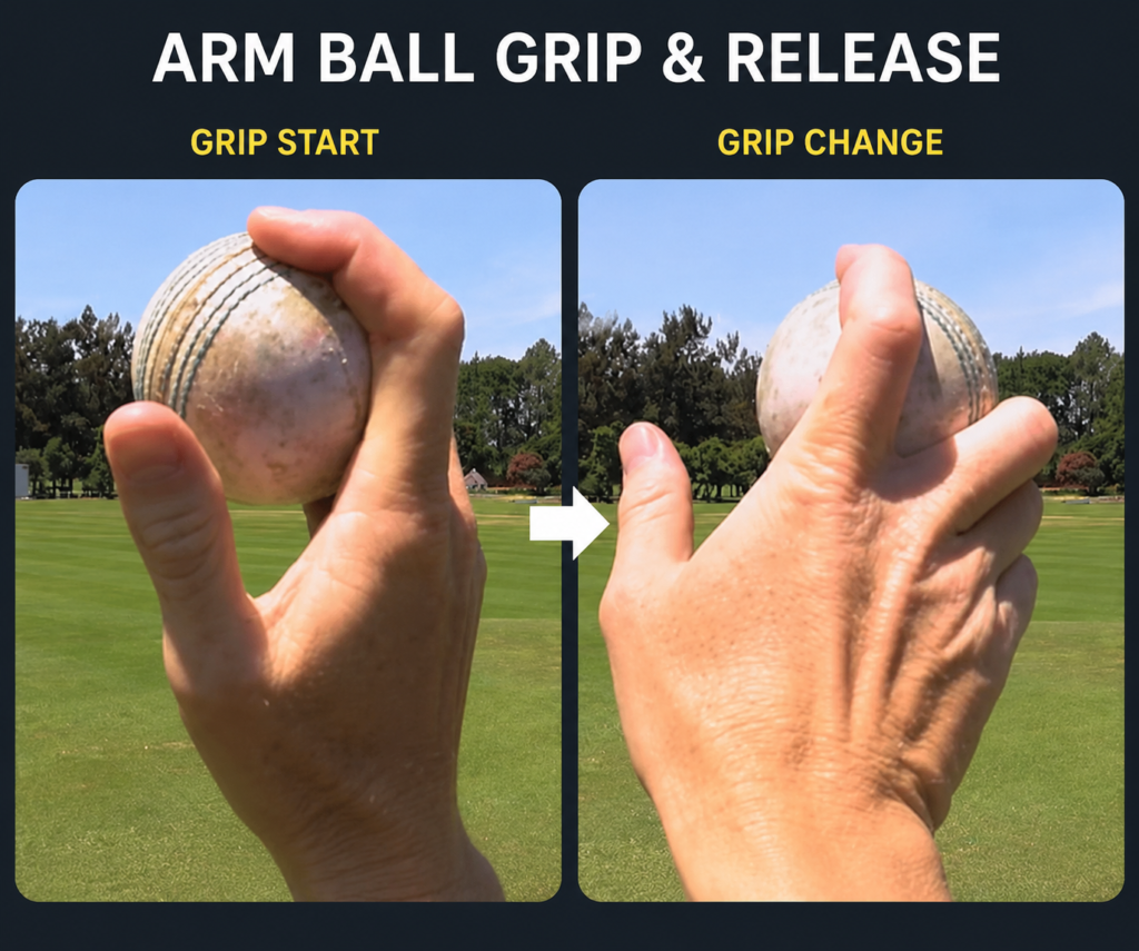 arm ball grip and release
