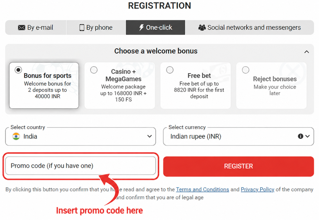 megapari promo code