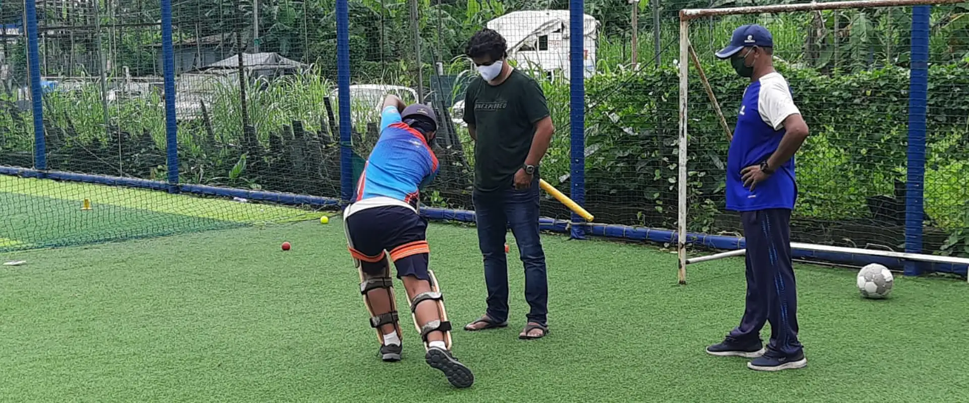 Cricket academy players