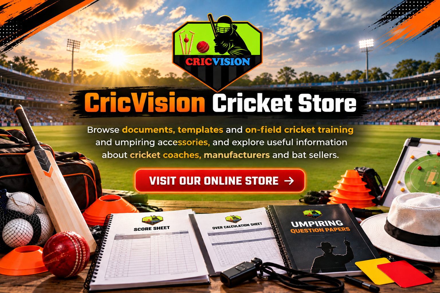 CricVision Cricket Store