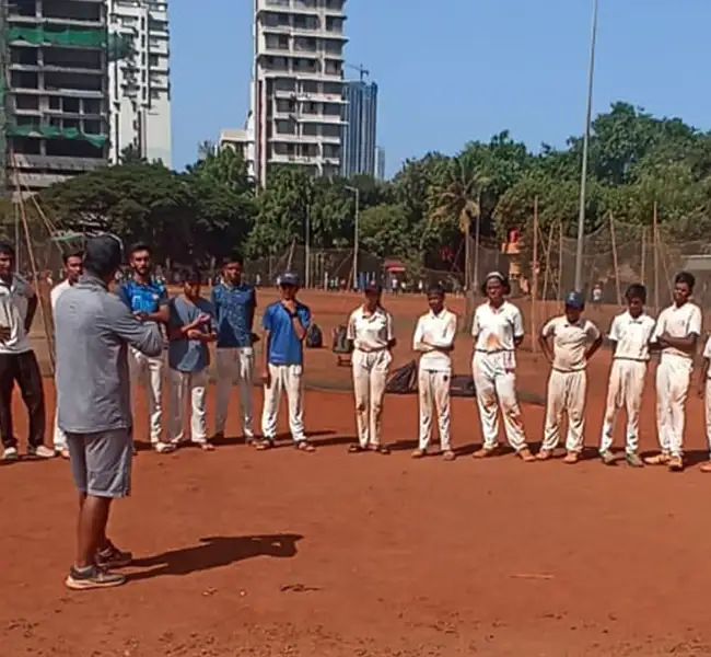 Cricket coaching session