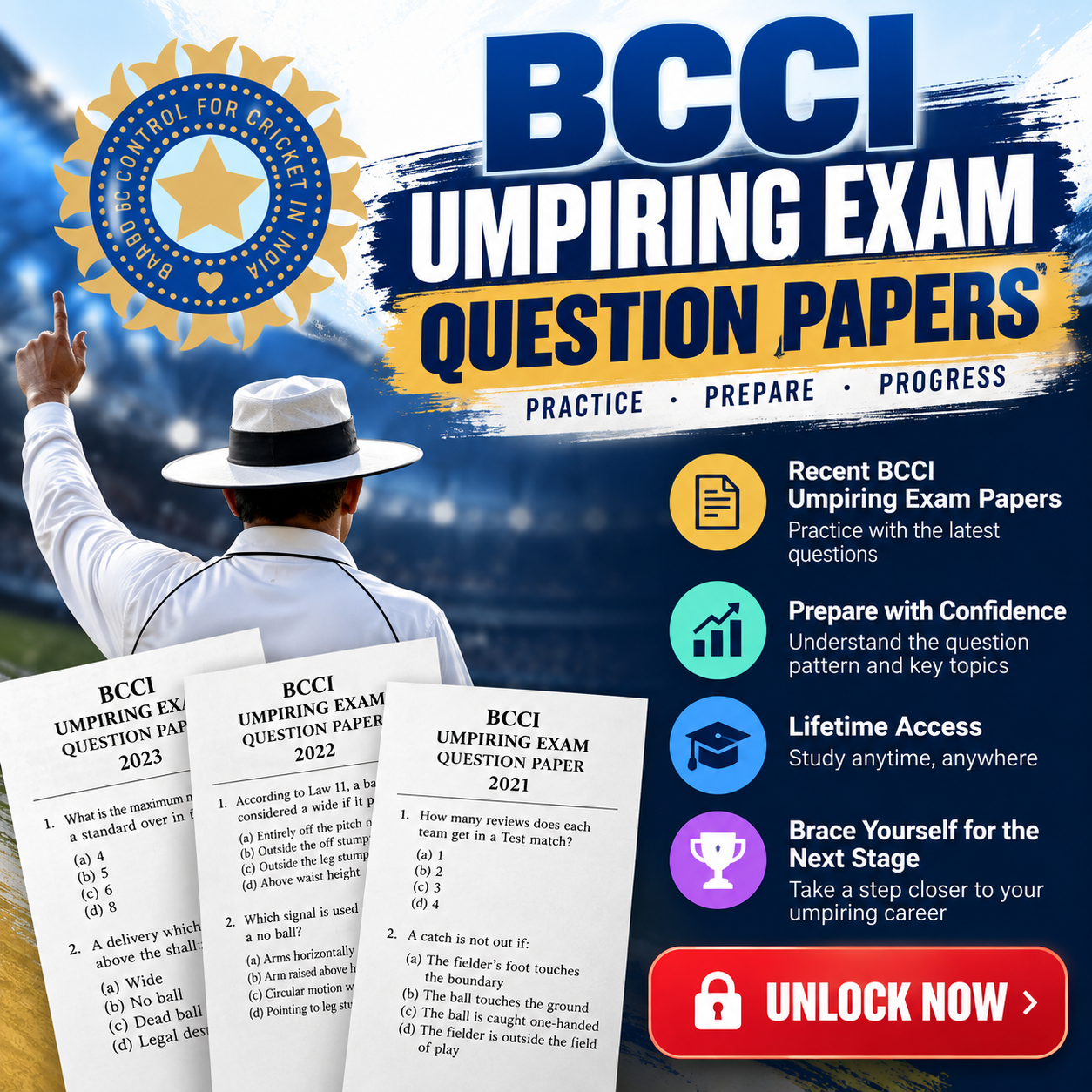 BCCI Umpiring Exam Question Papers