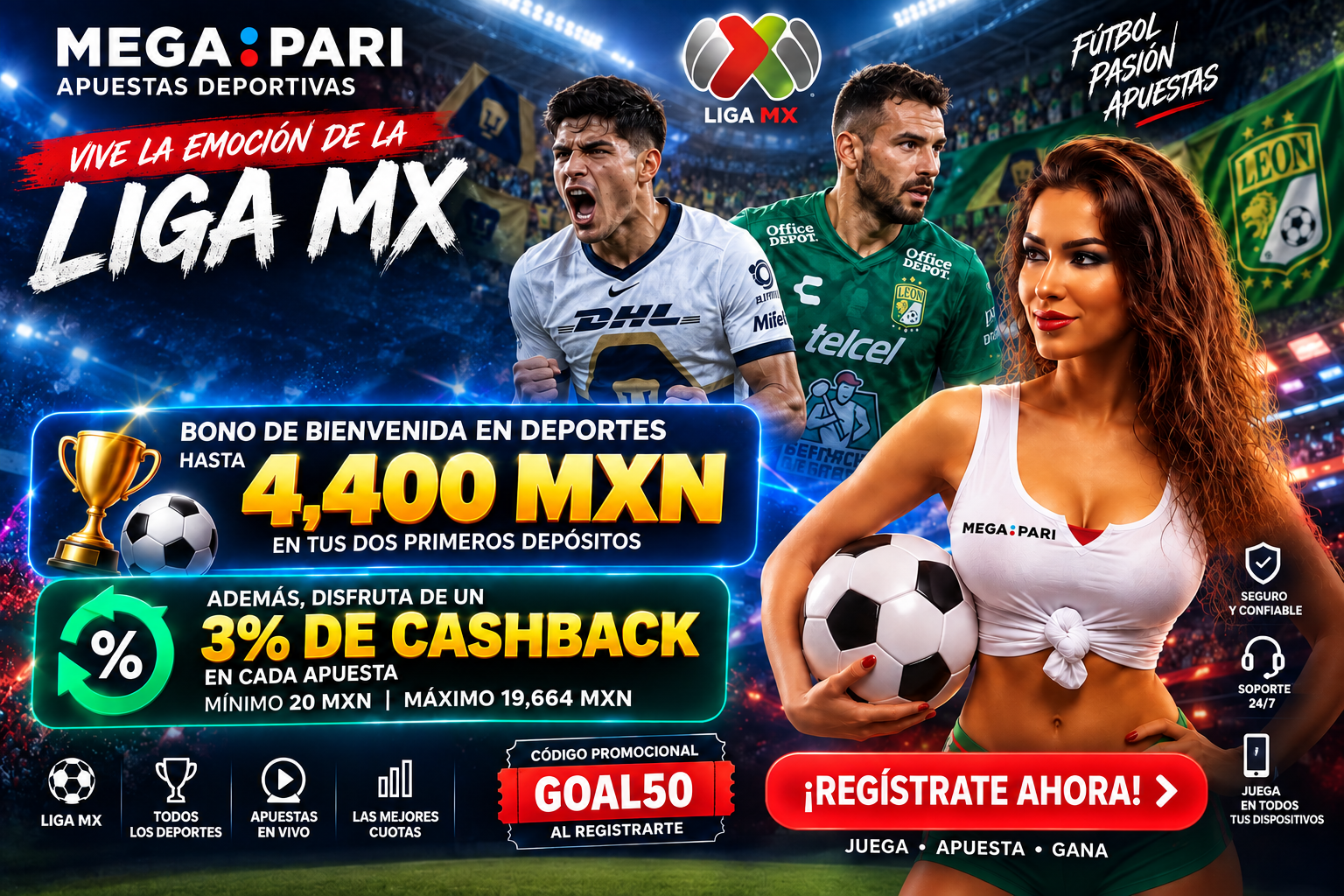 Codigo Promocional Megapari 2026: 30,300 MXN + 150 Free Spins y Free Bet de 1,975 MXN