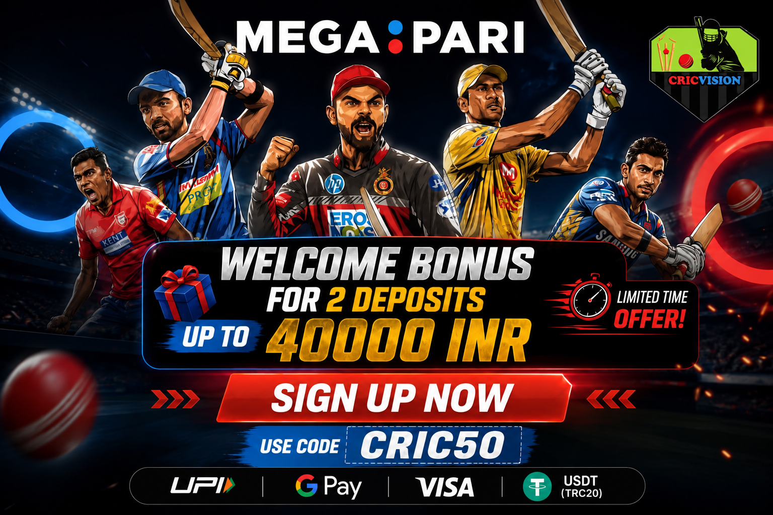 Megapari promotional offer