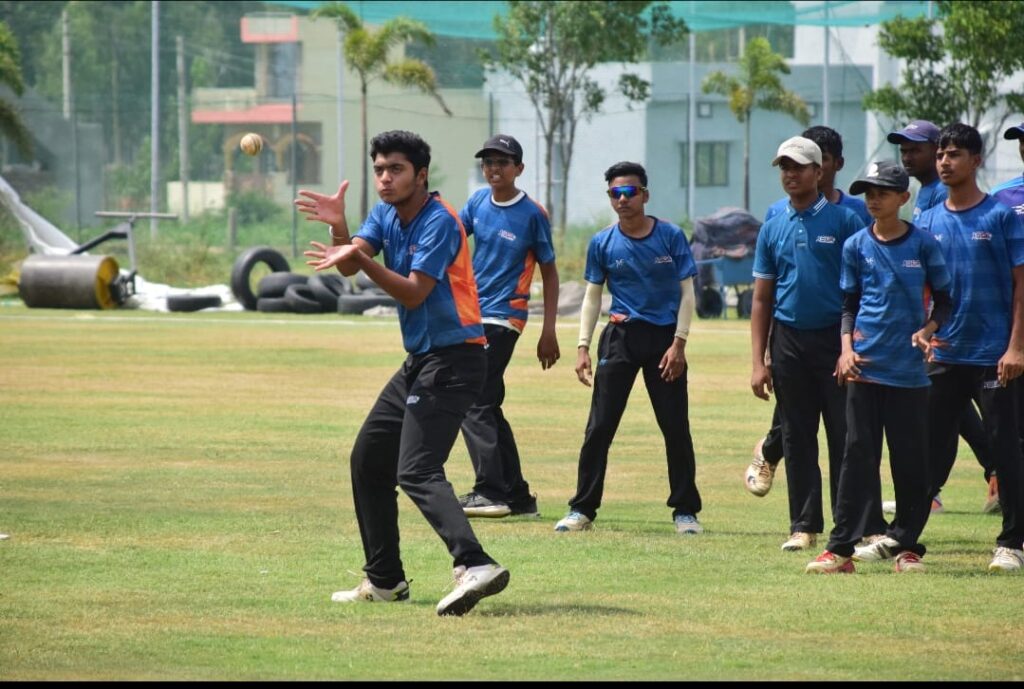 Cricket academy players