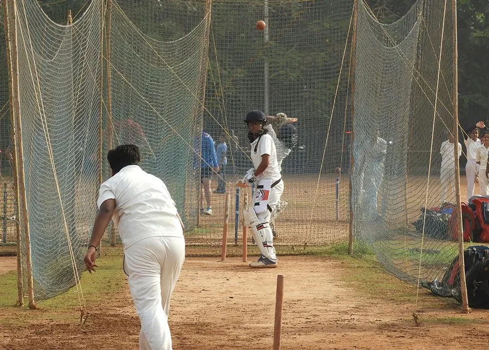 Cricket coaching session
