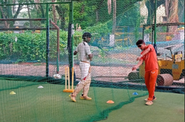 Cricket academy players