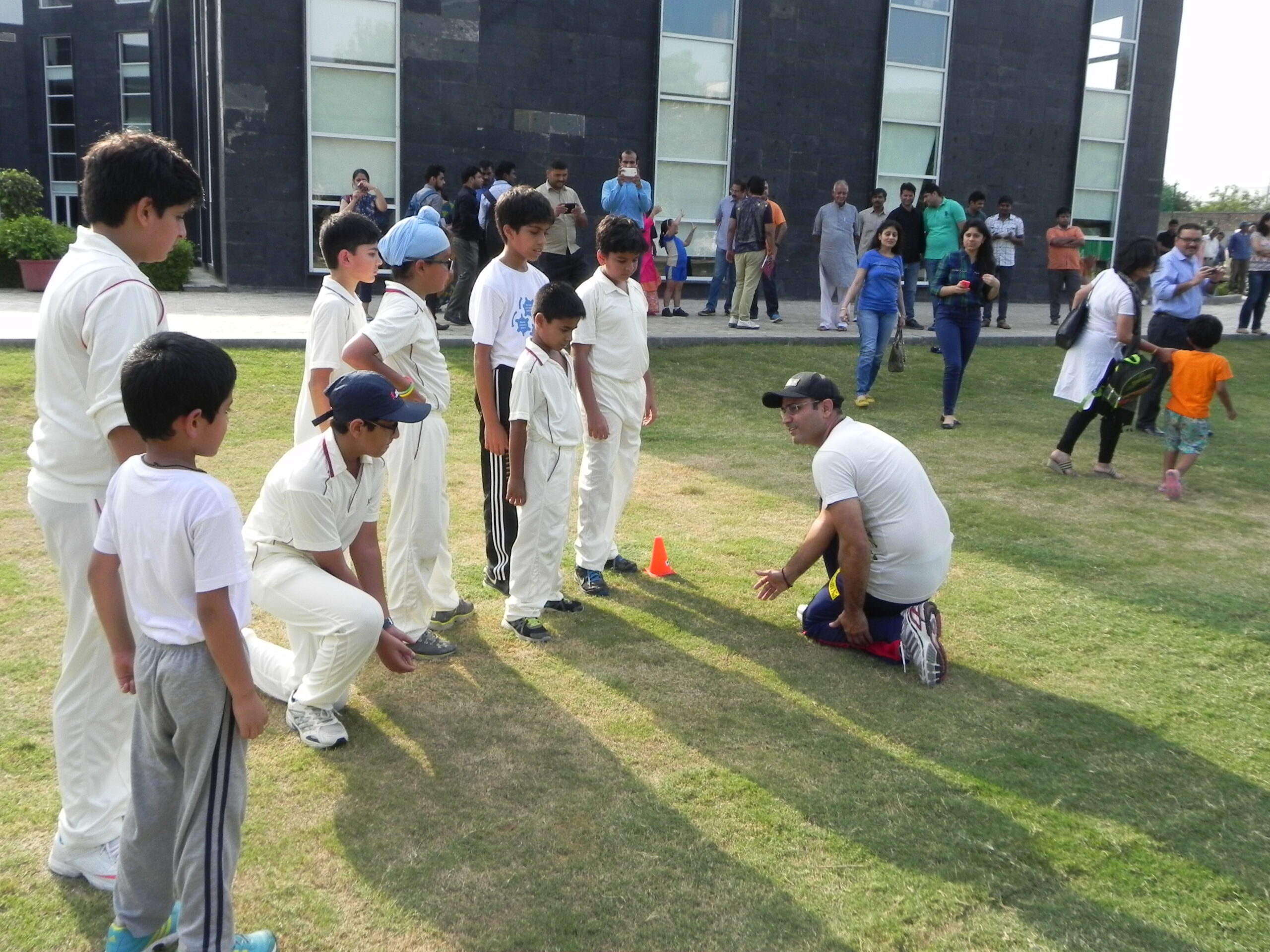 Cricket coaching session