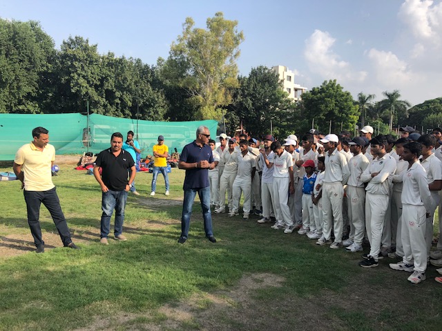 Cricket coaching session